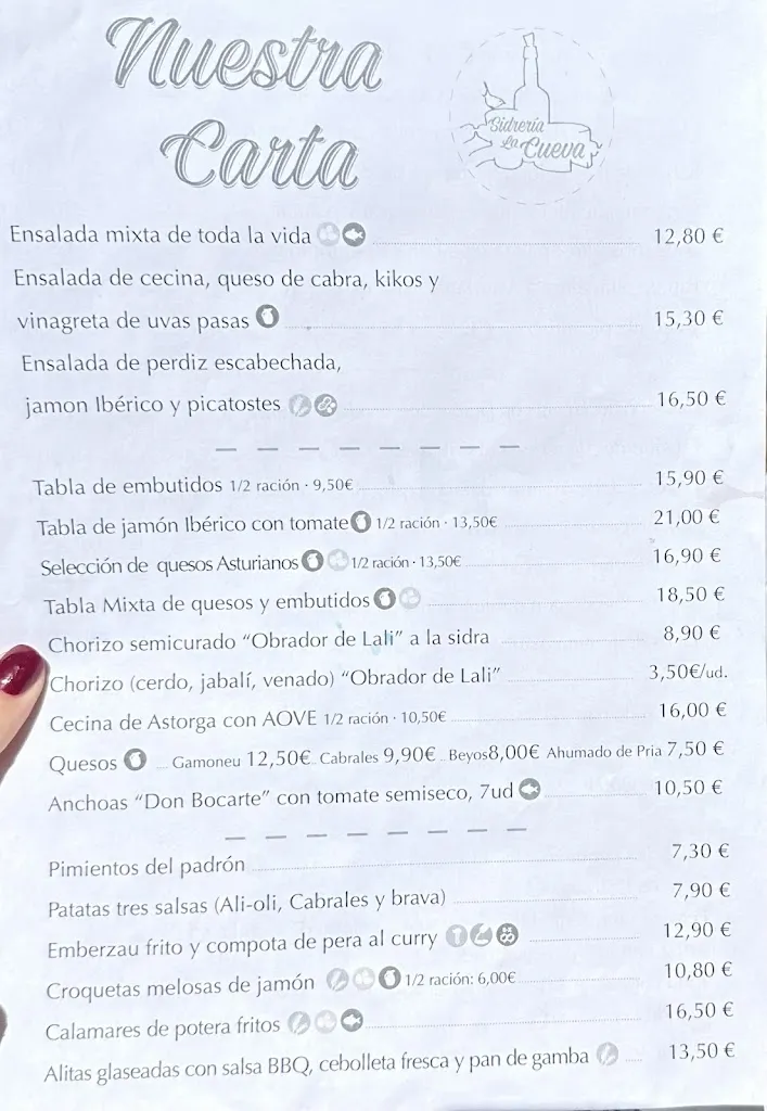 Menu_The Cove cider house_Cangas de Onís_image_3