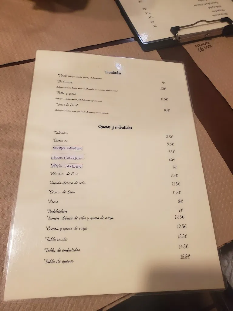 Menu_Sidrería La Caldera_Cangas de Onís_immagine_2