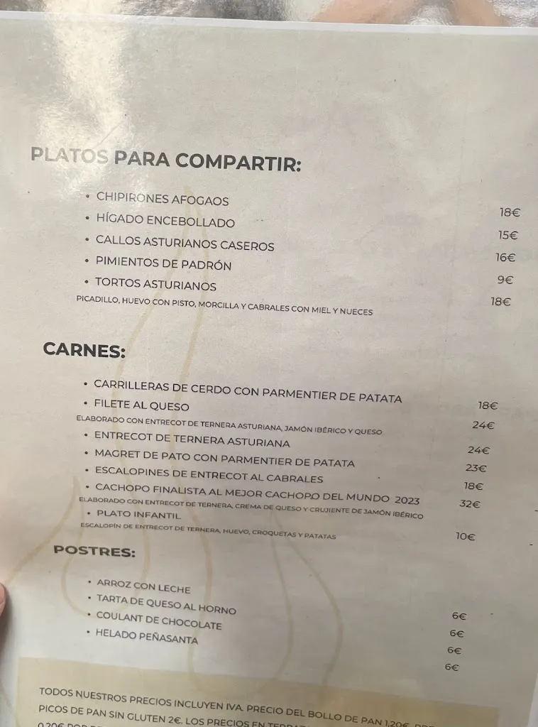 Menu_La Joguera_Cangas de Onís_immagine_2
