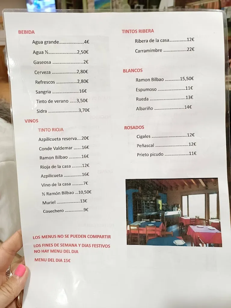 Menü_Bar Restaurante Carrales_Caravia_Bild_2