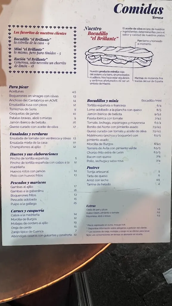 Menu_Bar El Brillante_Caravia_image_3