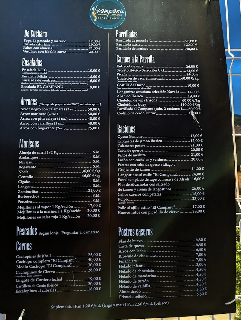 Menu_El Campanu | FINCA VILLA MARÍA_Amieva_image_3