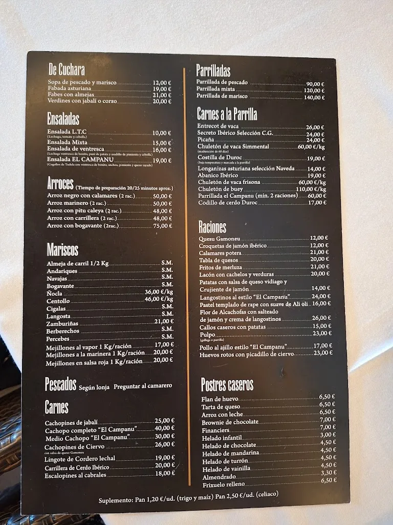 Menu_El Campanu | FINCA VILLA MARÍA_Amieva_image_4