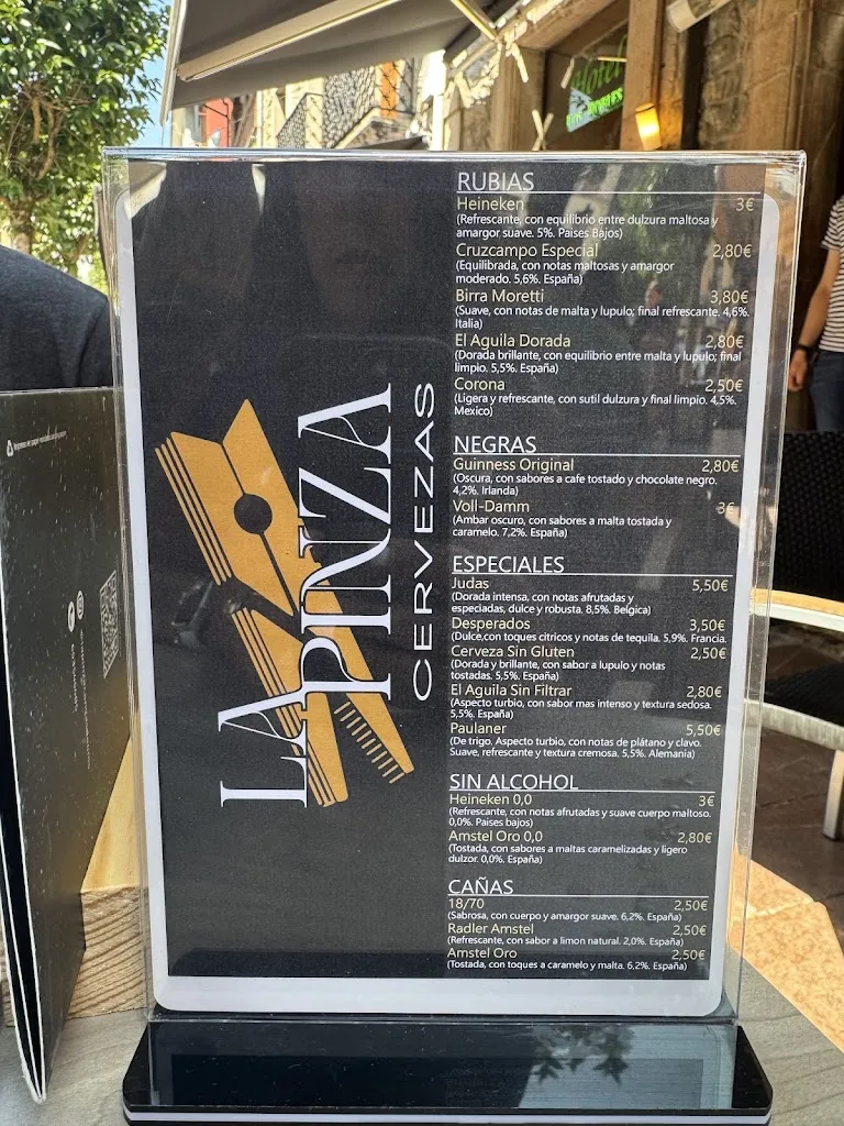 Menu_La Pinza Cervecería-Restaurante_Amieva_image_1