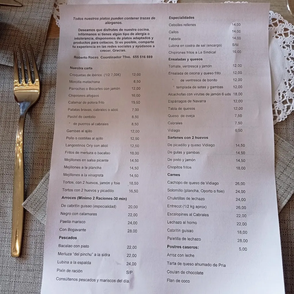 Menu_Sidrería La sindical_Bimenes_immagine_1