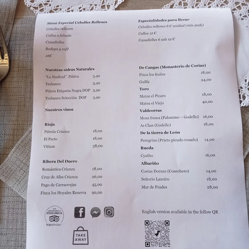 Menu_Sidrería La sindical_Bimenes_immagine_2