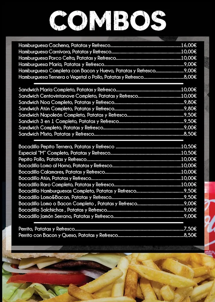 Menu_Cafe Bar Hamburguesería 129_Carballo_image_1