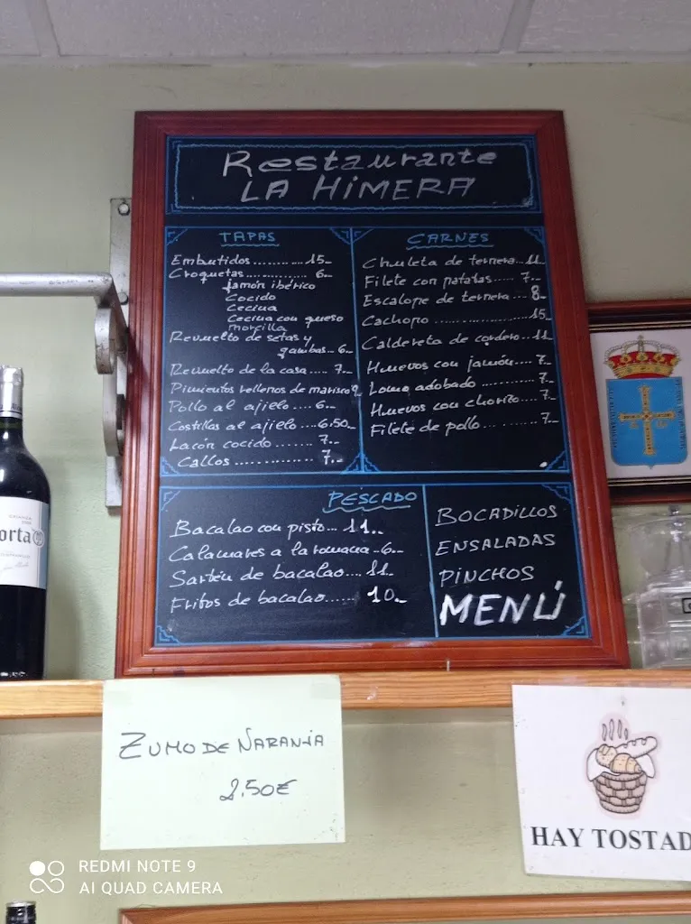 Menü_Bar La Himera_Cangas del Narcea_Bild_1