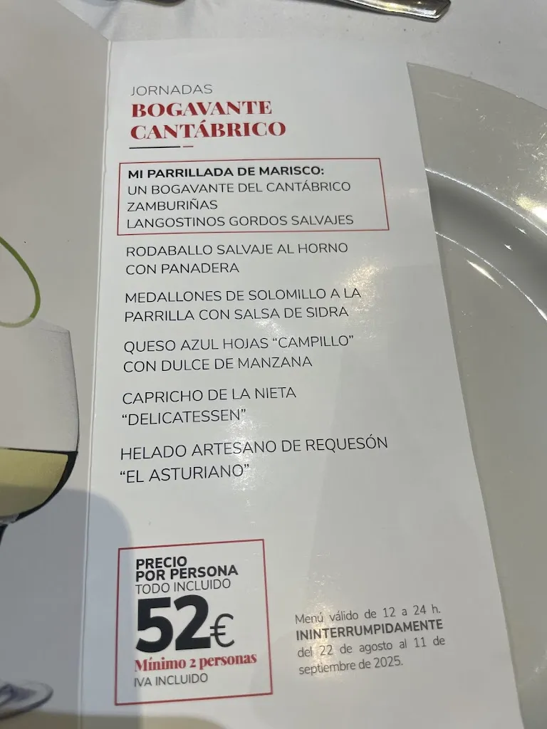 Menu_La Chalana Seafood Restaurant_Avilés_image_2