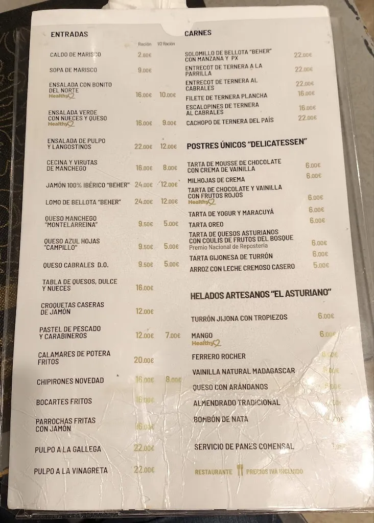 Menu_La Chalana Seafood Restaurant_Avilés_image_4