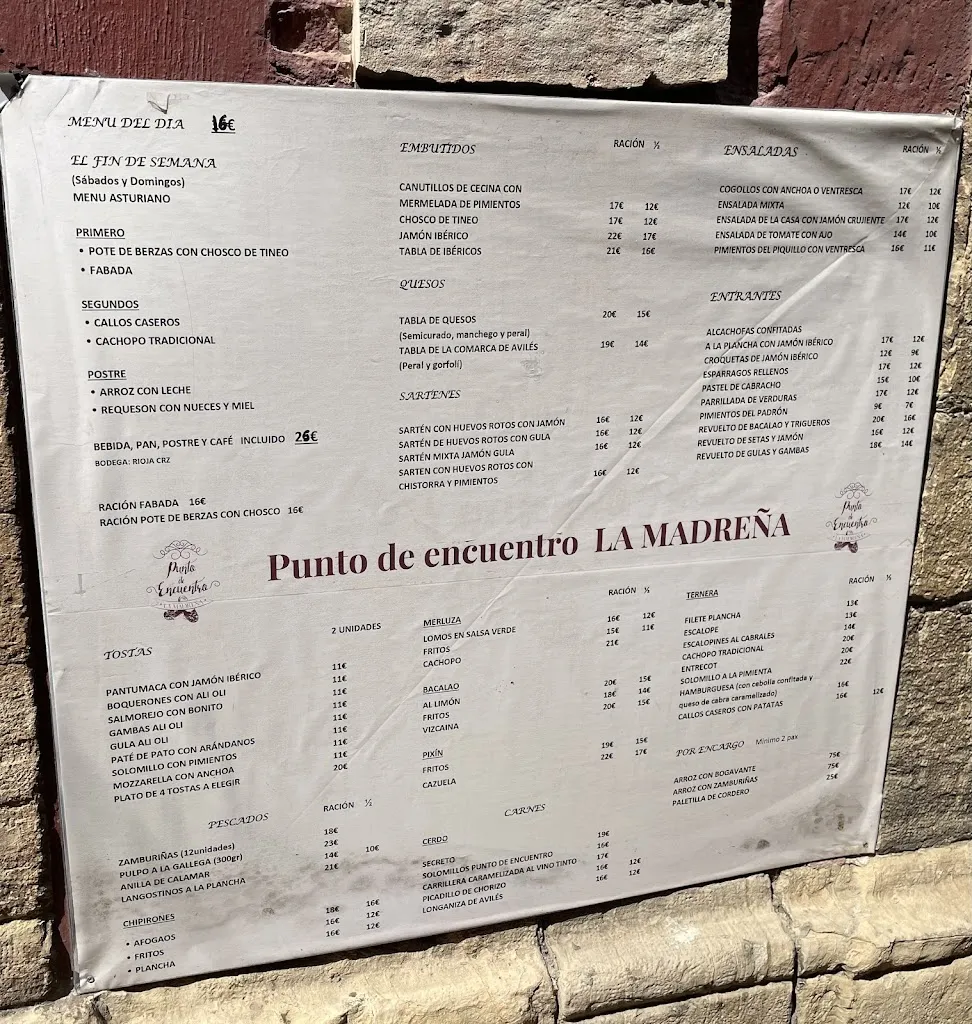 Menu_Punto de Encuentro La Madreña_Avilés_image_1