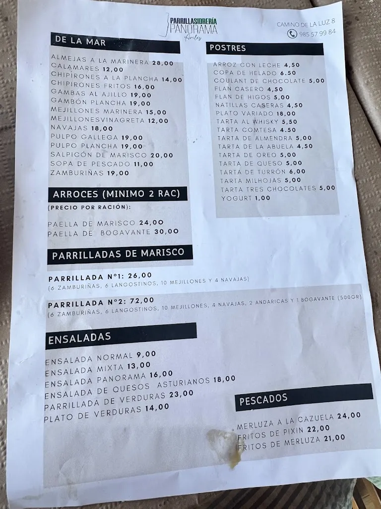 Menu_Restaurante-Sidreria Panorama_Avilés_image_1