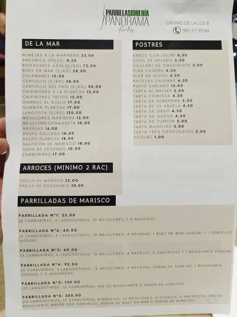 Menu_Restaurante-Sidreria Panorama_Avilés_image_3