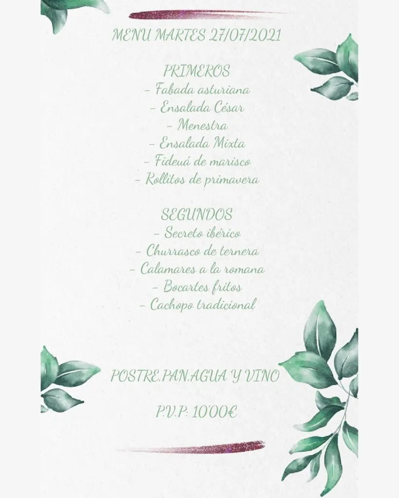 Menu_La Quinta Araña_Avilés_image_3