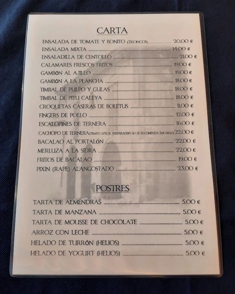 Menu_Restaurante El Portalón_Carreño_immagine_4