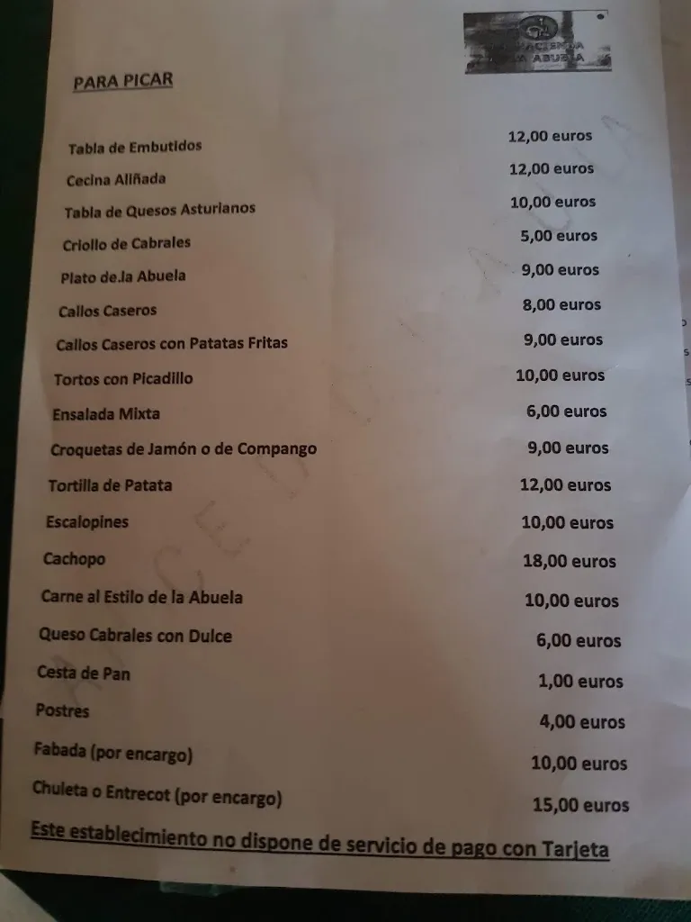 Menu_Llagar La Hacienda De La Abuela,_Carreño_image_3