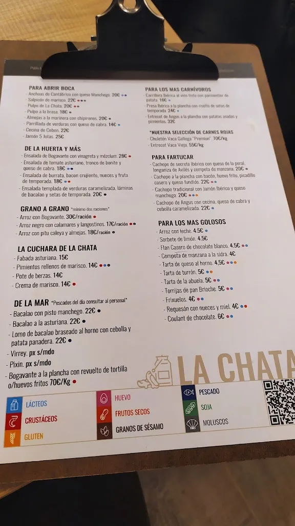 Menü_Restaurante La Chata_Castrillón_Bild_2