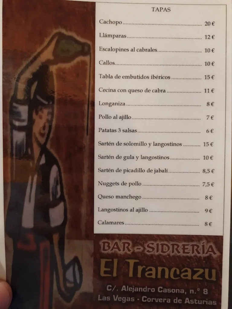 Menu_Bar El Trancazu_Corvera de Asturias_immagine_1