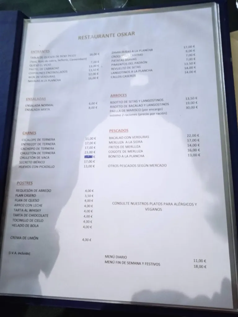 Menu_Restaurante Oskar - Hotel Rural_Coaña_image_2