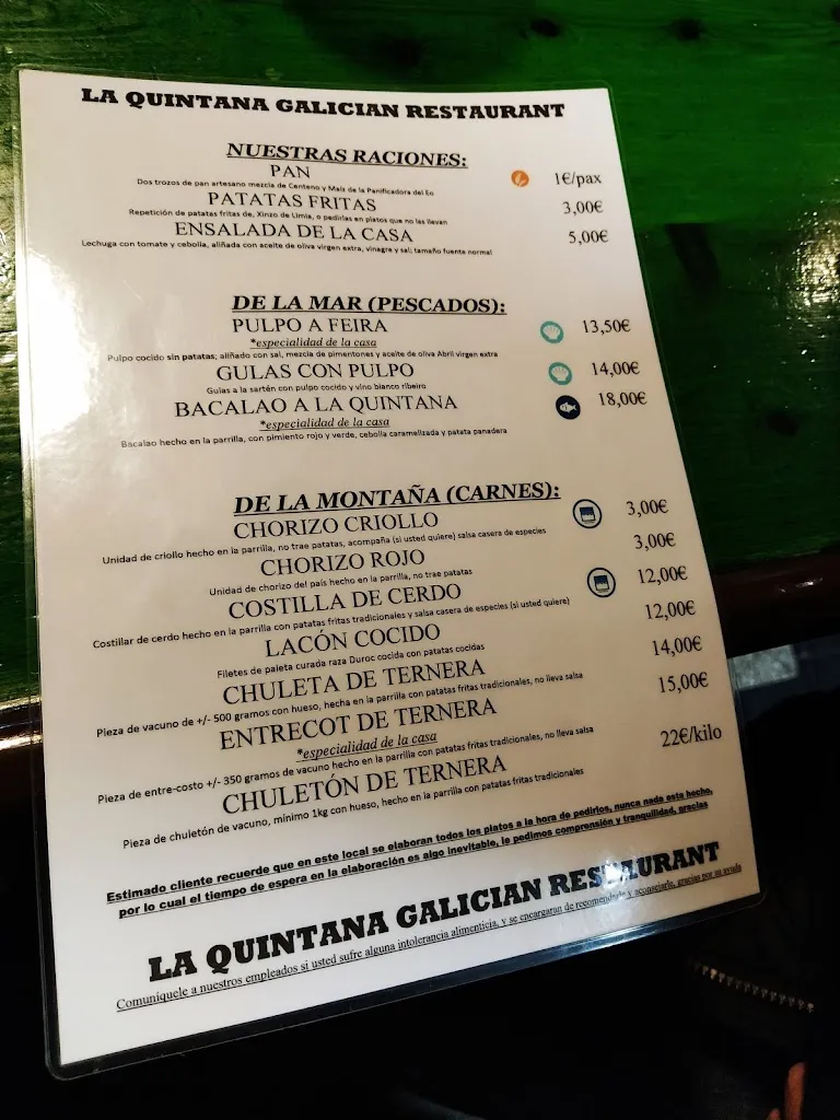 Menu_LA QUINTANA Galicia Restaurant_Coaña_image_4