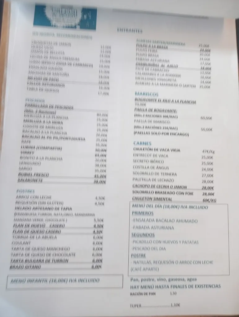 Menu_El Galeón Restaurant_Coaña_image_3