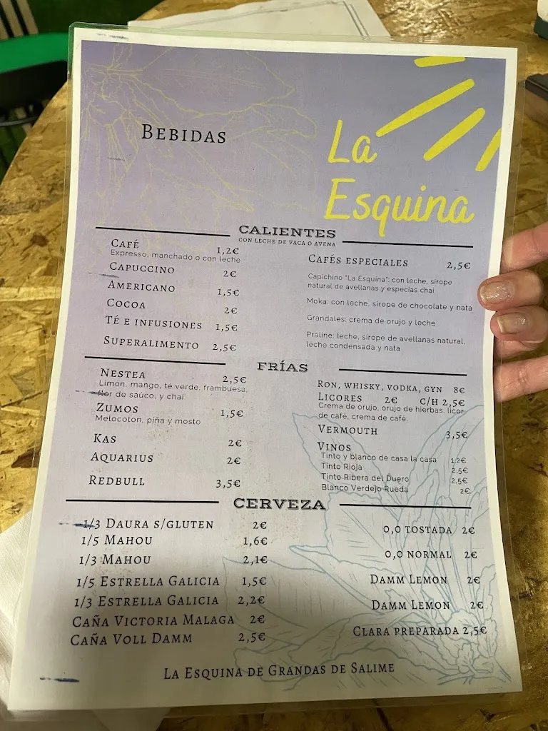 Menu_Bar La Esquina_Grandas de Salime_image_1