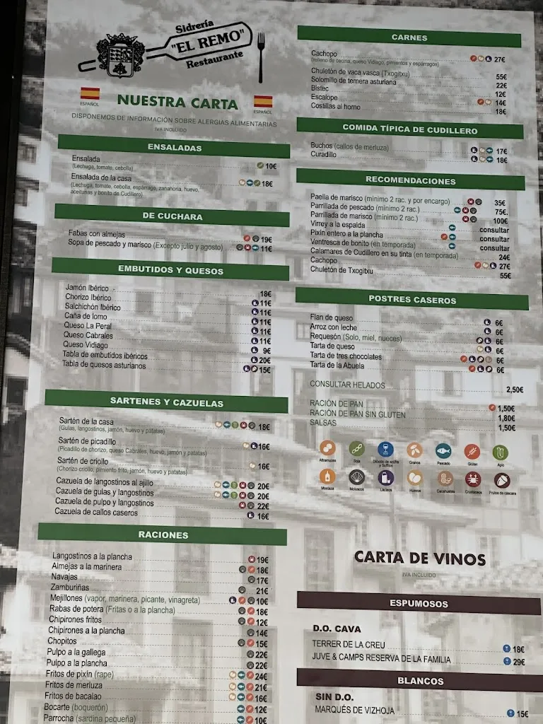 Menu_Sidrería El Remo_Cudillero_immagine_1