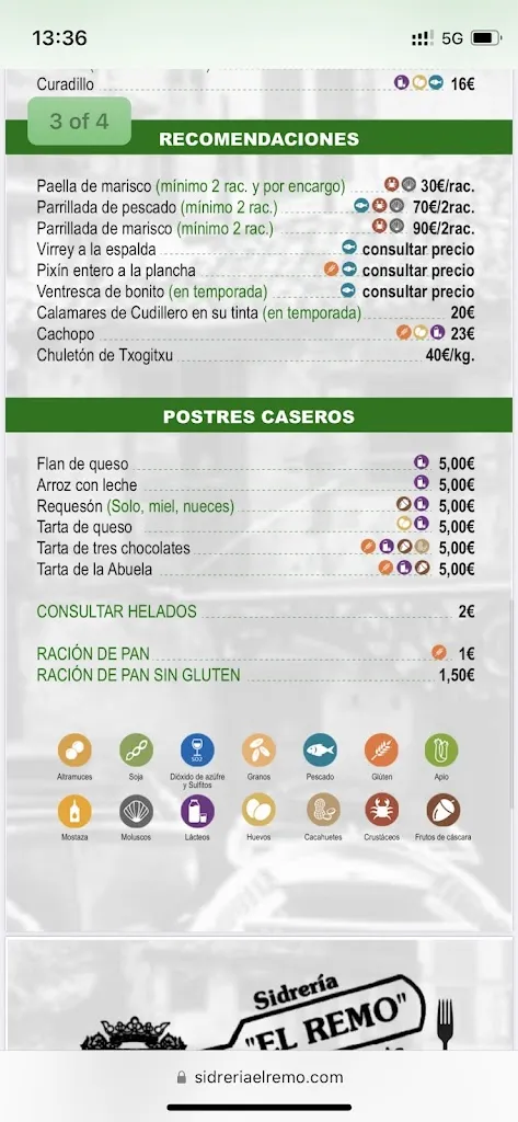 Menu_Sidrería El Remo_Cudillero_immagine_4