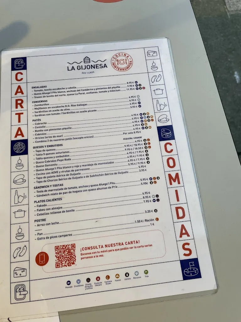 Menu_La Gijonesa Bar - Tienda_Cudillero_immagine_1
