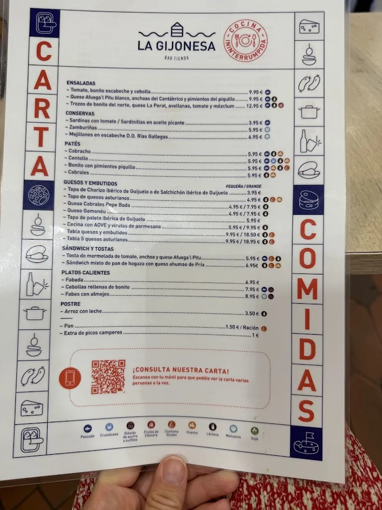 Menu_La Gijonesa Bar - Tienda_Cudillero_immagine_2