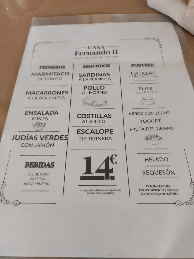 Menu_Bar restaurante Casa Fernando II_Cudillero_image_2