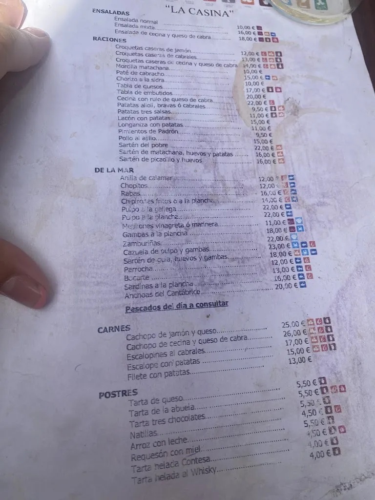 Menu_Bar Restaurante LA CASINA_Cudillero_image_1