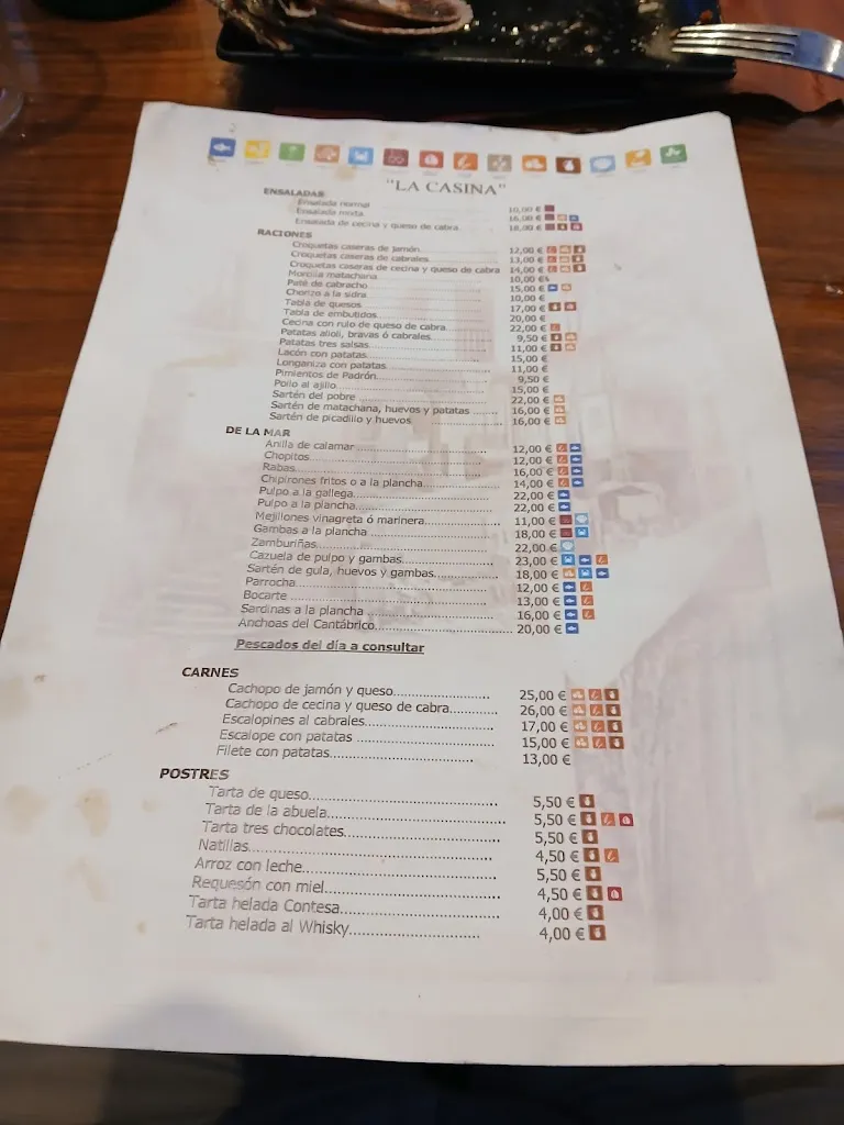 Menu_Bar Restaurante LA CASINA_Cudillero_image_3