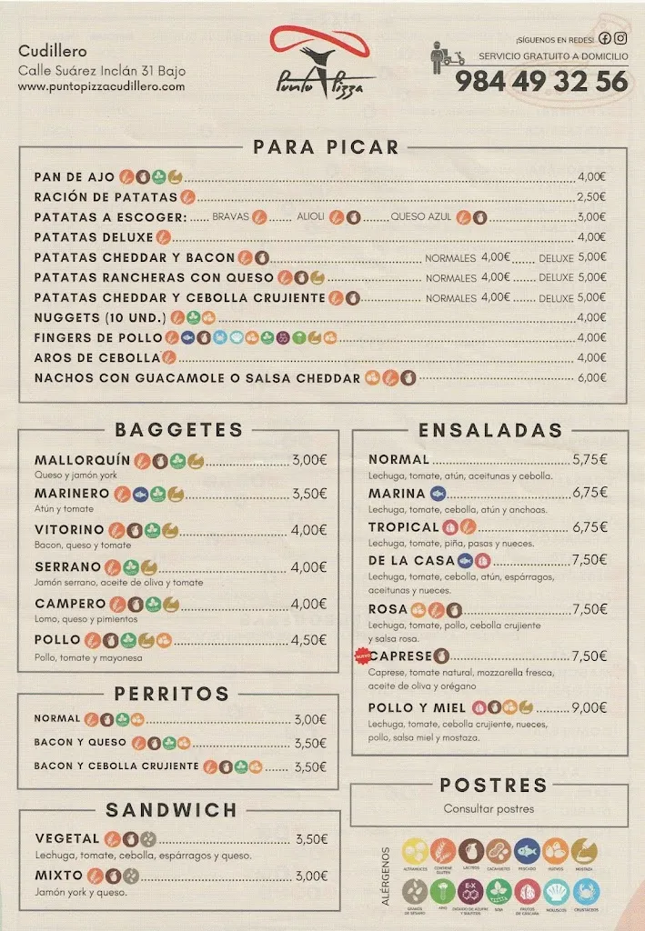 Menu_Punto Pizza Cudillero_Cudillero_immagine_2