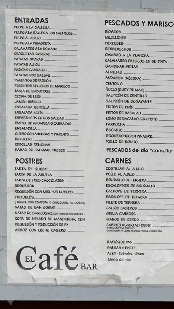 Menu_Bar El Café_Cudillero_immagine_1