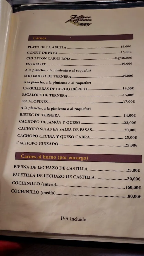 Menu_La Taberna del Piano_Gijón_image_1