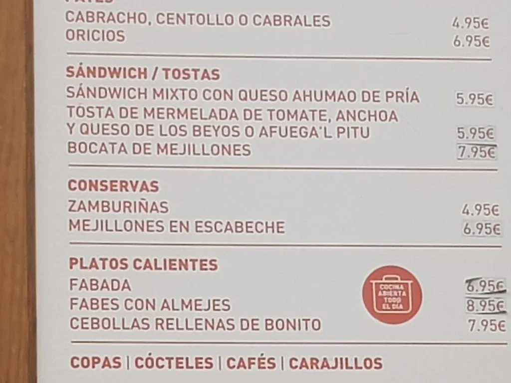 Menu_El Arca de Noé_Gijón_image_1