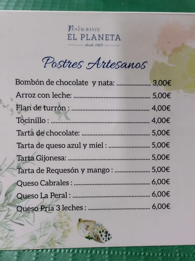 Menu_El Planeta_Gijón_immagine_2