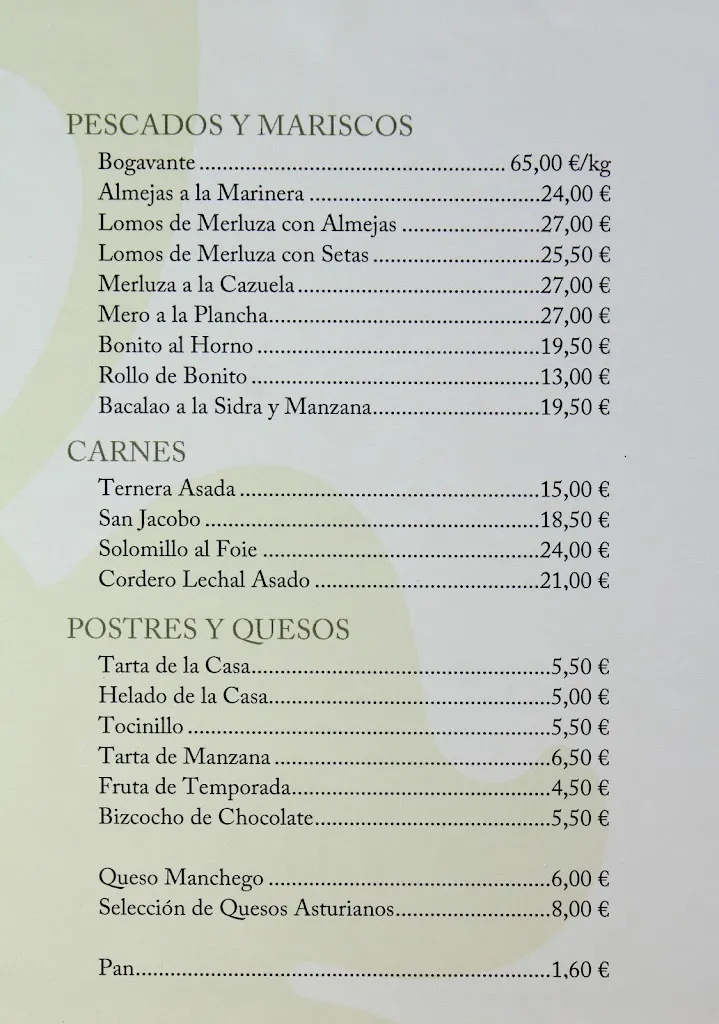 Menu_Restaurante La Pondala_Gijón_image_1
