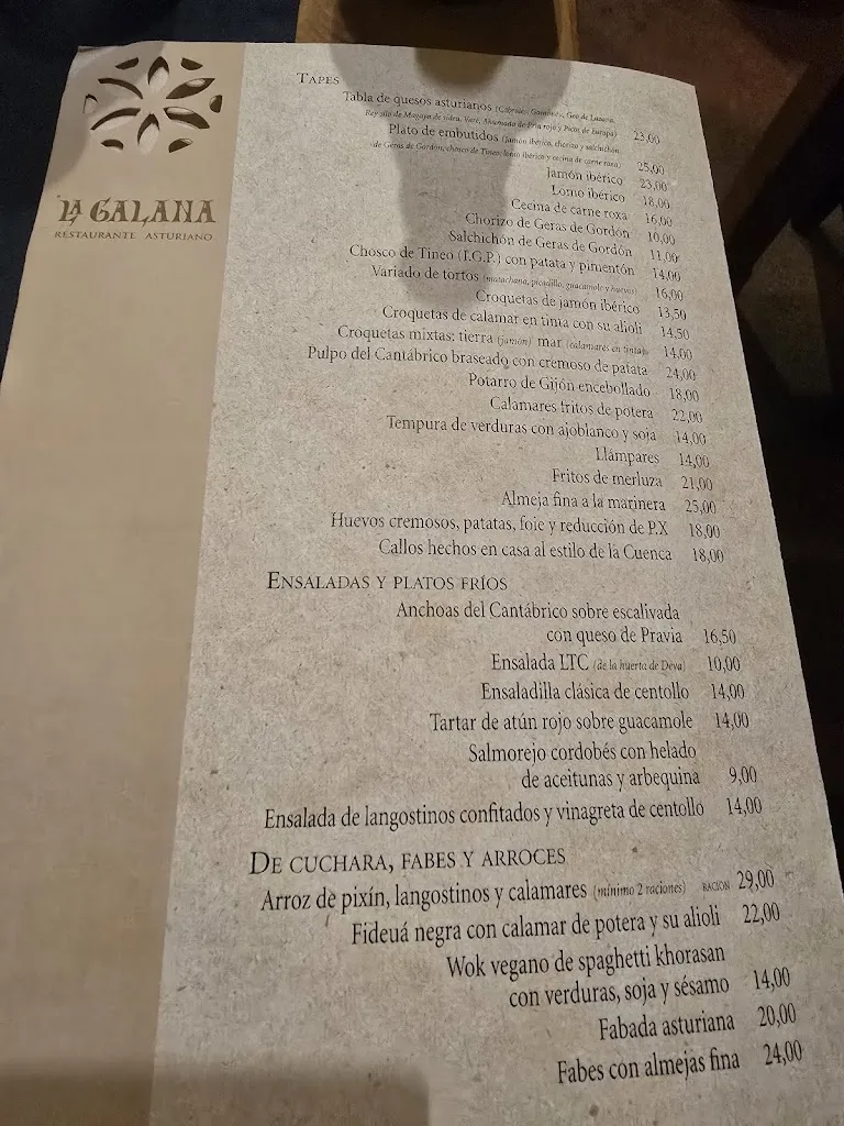 Menu_Restaurante Asturiano La Galana_Gijón_image_2