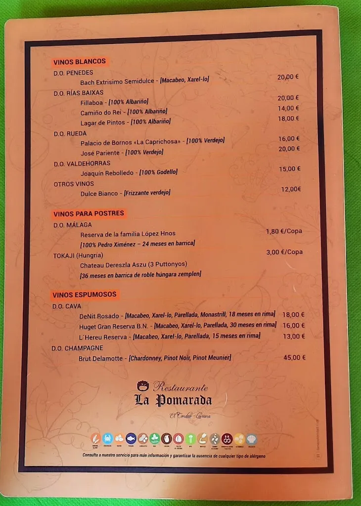 Menu_Restaurante La Pomarada_Laviana_immagine_1