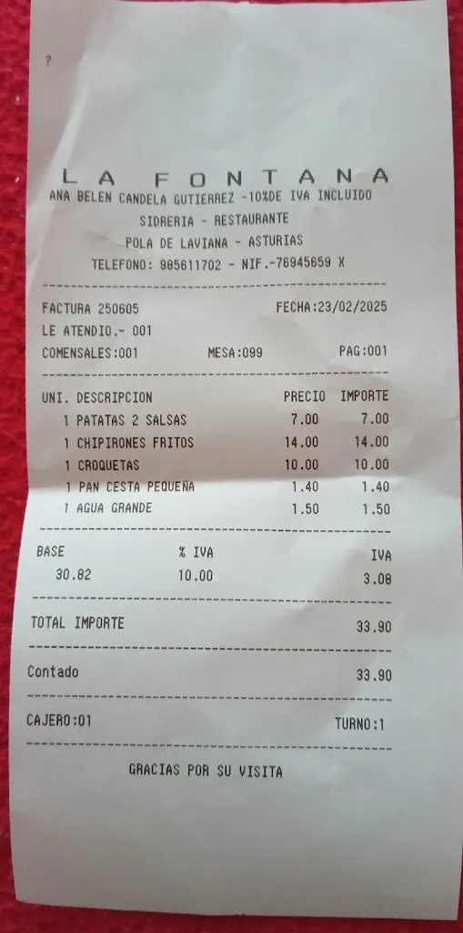 MIGUEL A. R._Sidrería La Fontana_Laviana_Bewertung