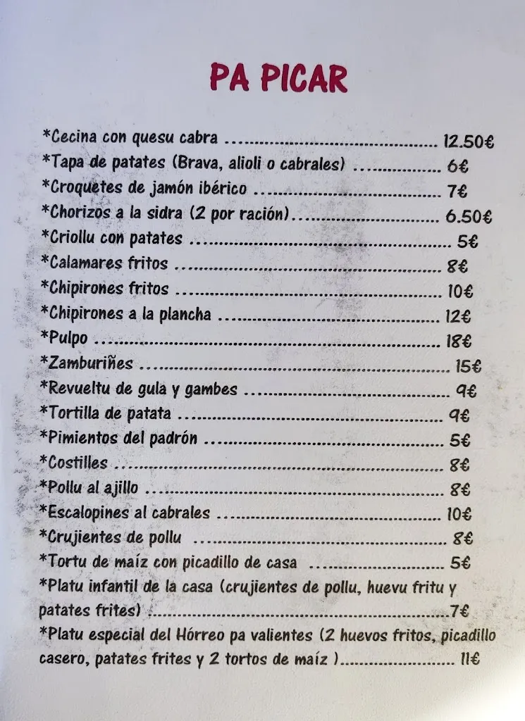 Menu_El Hórreo de Carrio_Laviana_image_2