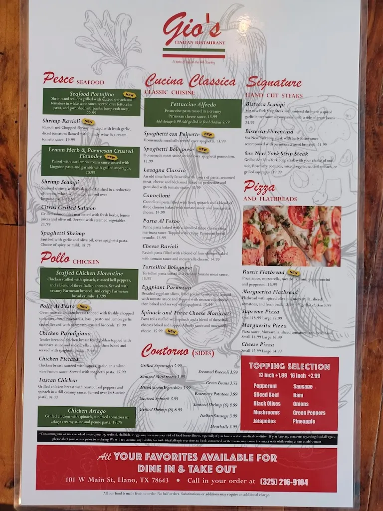 Menu_Gio's Italian Restaurant_Illano_immagine_3