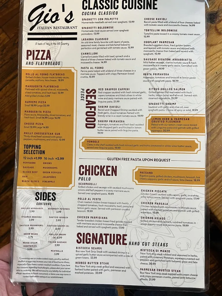 Menu_Gio's Italian Restaurant_Illano_immagine_4