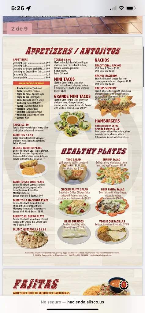 Menu_La Hacienda De Jalisco_Illano_immagine_2