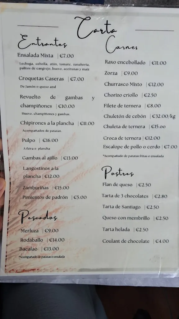 Menu_Restaurante & Alojamientos A Pedra_Dumbría_image_1
