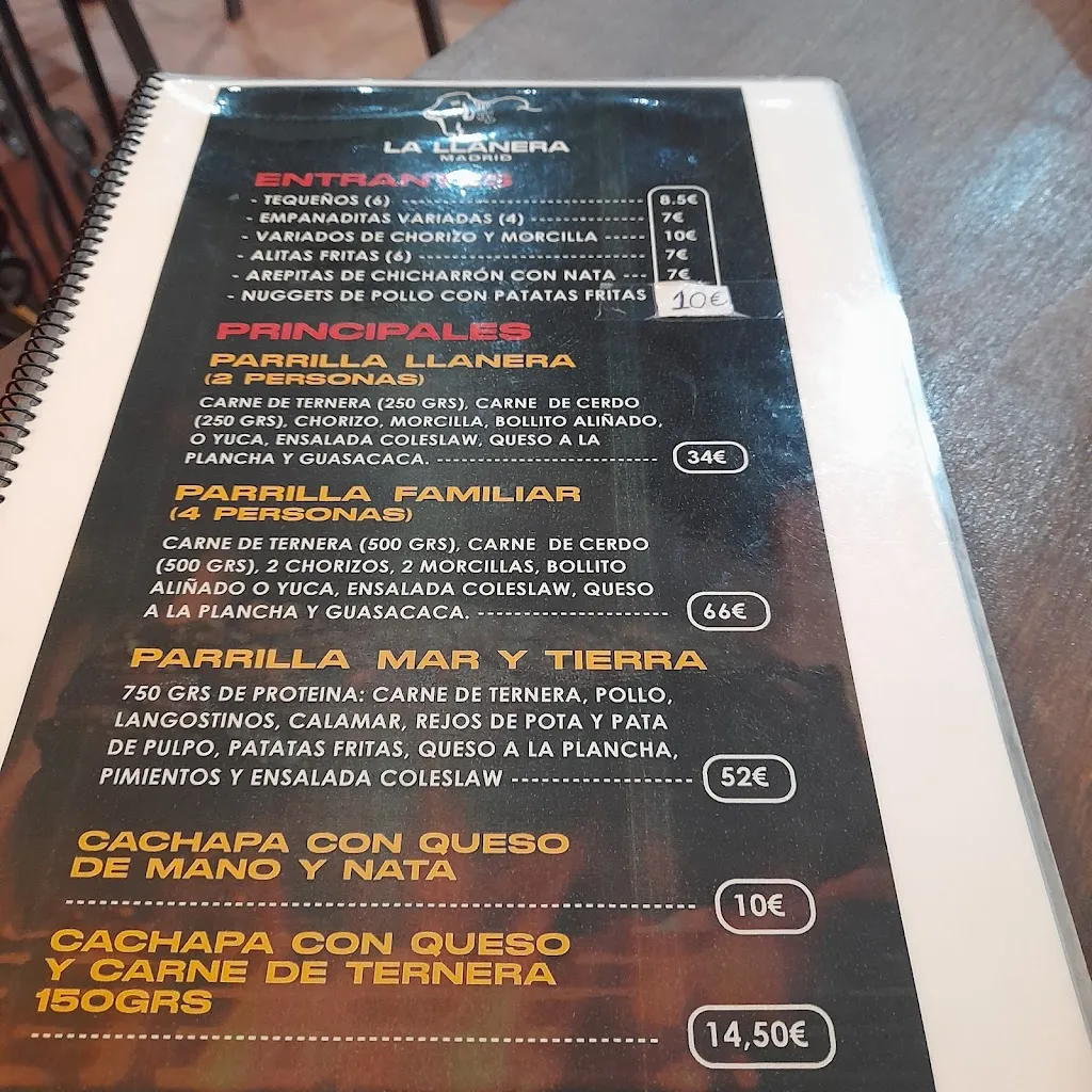 Menu_La Llanera Madrid_Illano_image_3