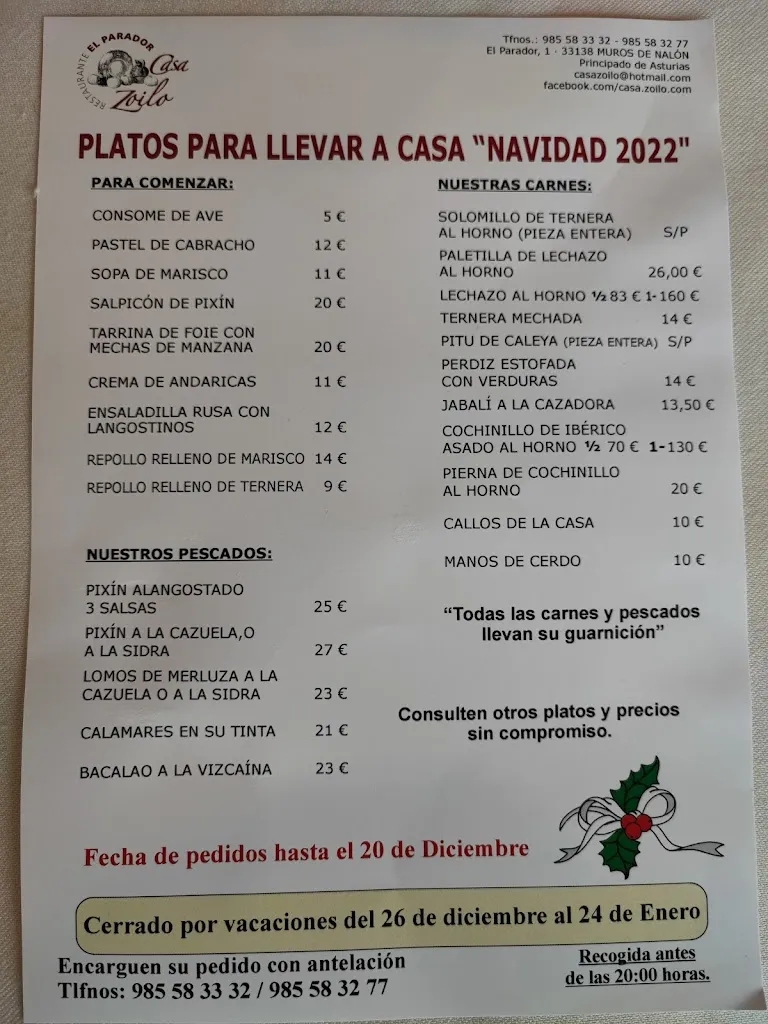 Menu_Restaurante Casa Zoilo_Muros de Nalón_image_4
