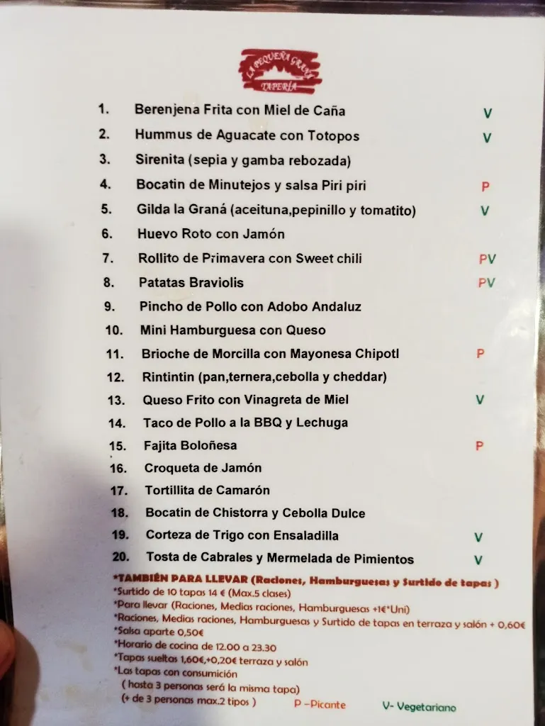 Menu_Tapería La Pequeña Graná._Lena_image_4